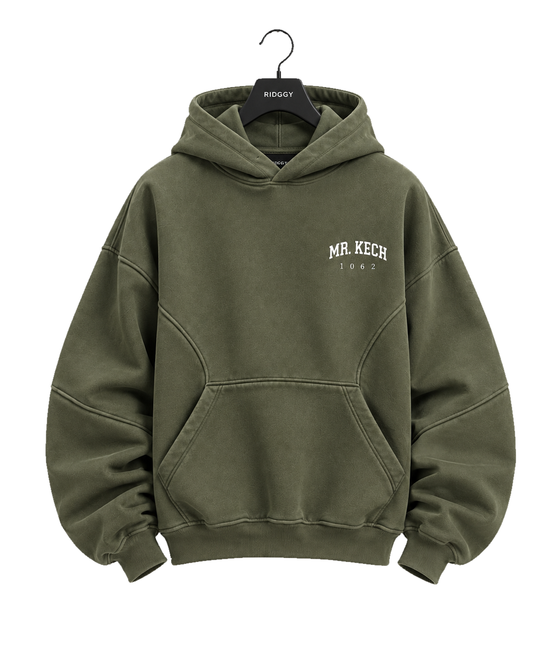 FROM MR. KECH HOODIE — Kaki olive — face, photographie originale