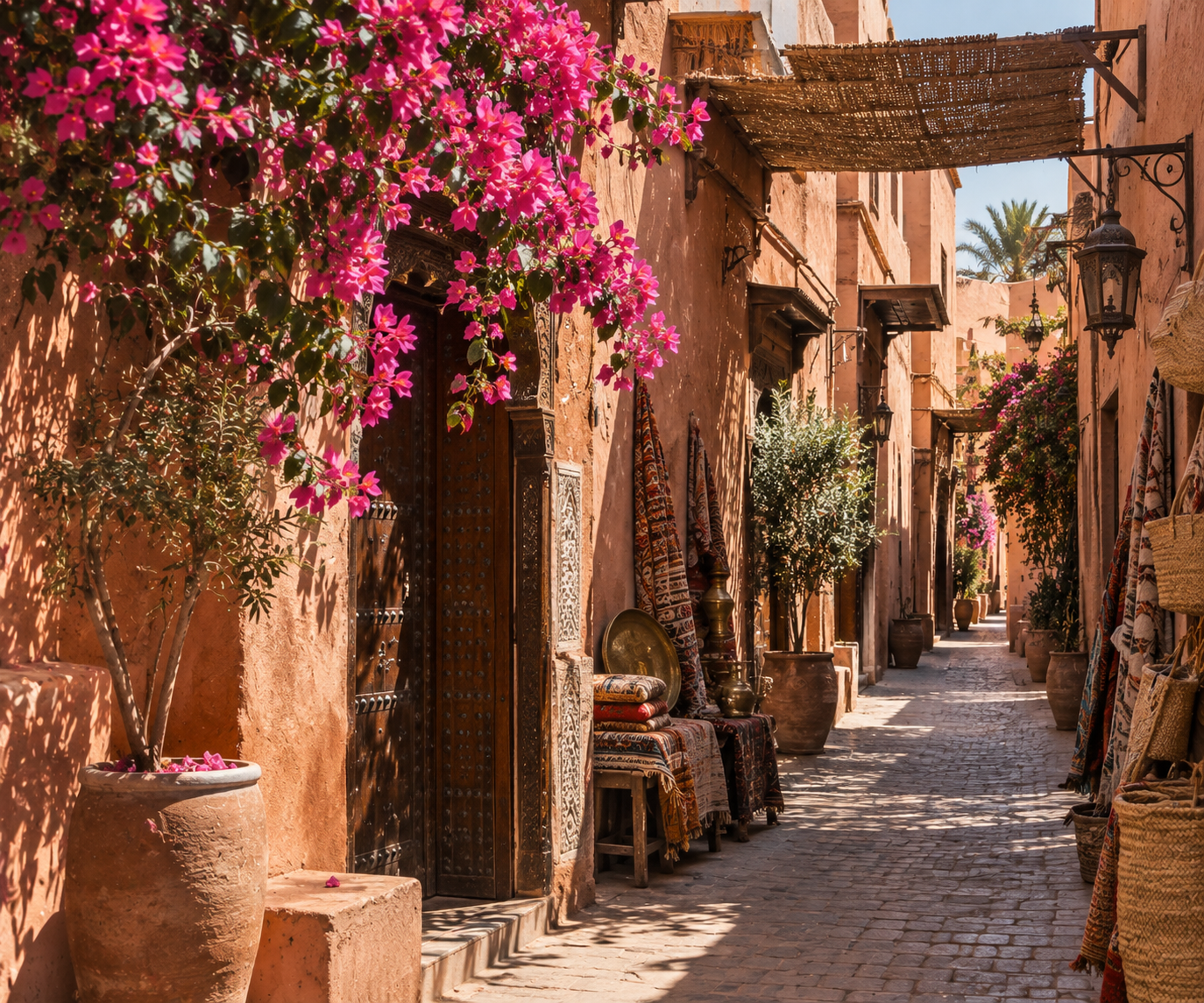 Lumière et architecture dans les ruelles de Marrakech